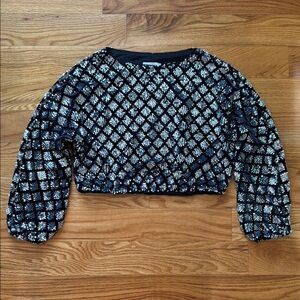 Elegant Black and White Women's Top